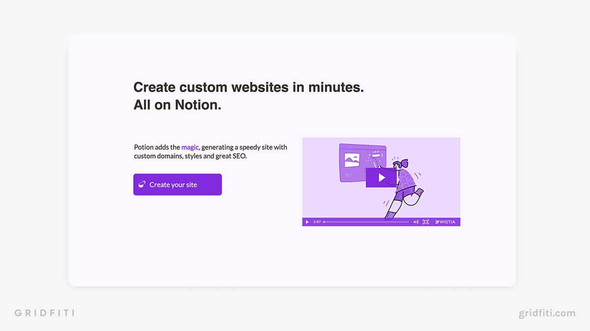 Potion.so Notion Website Builder