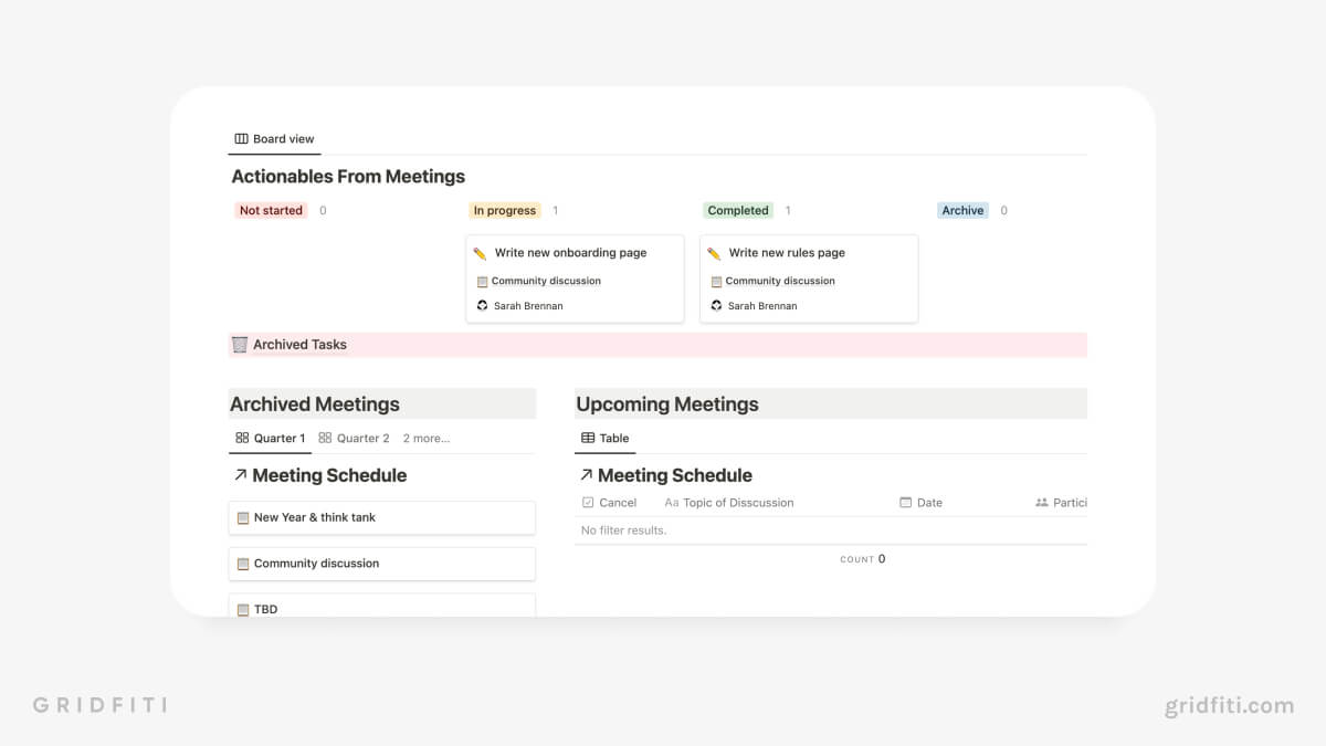 Notion Team Meeting Blueprint Template