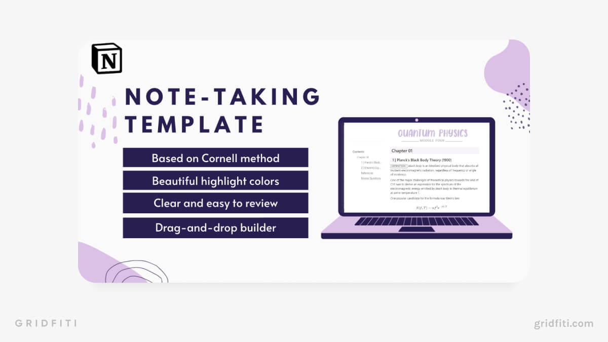 The 18 Best Notion Note-Taking Templates | Gridfiti