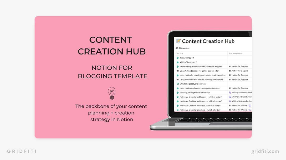 Notion Content Creation Hub Template