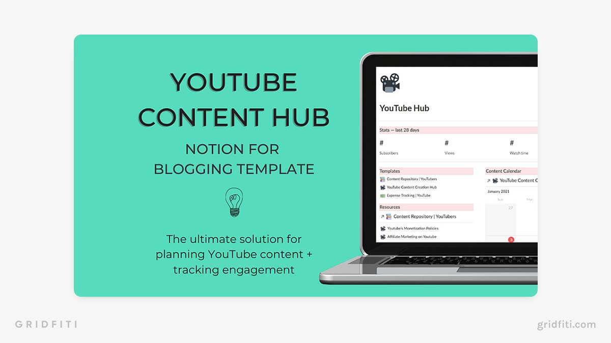 5  Notion YouTube Templates to Plan Your Videos Grow Your Channel