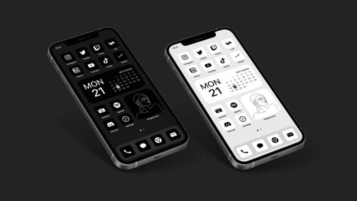 Black and White App Icons