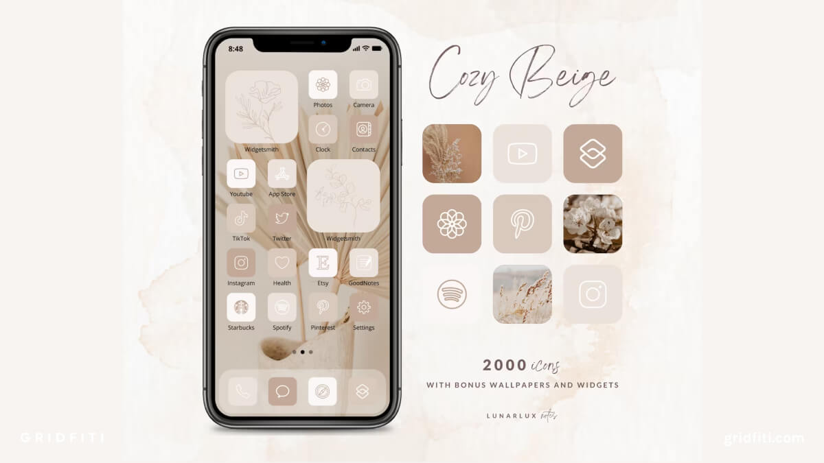 Cozy Beige App Icon Set