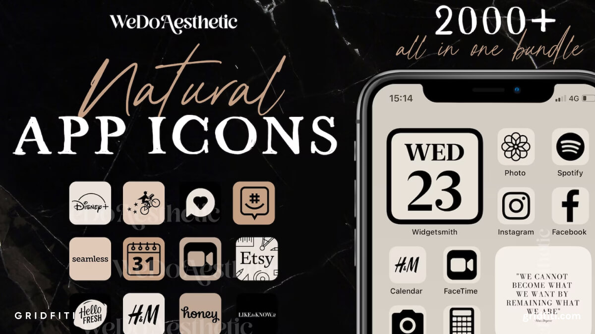 Natural App Icon Set by WeDoAesthetic