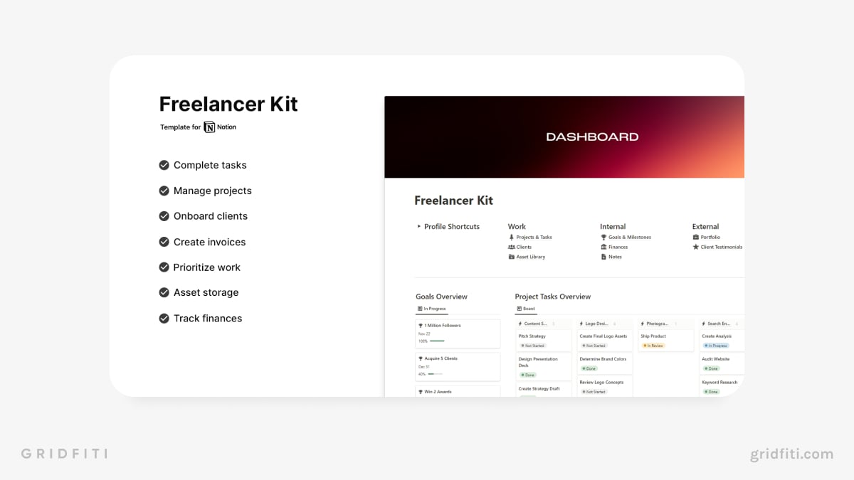 Notion Freelancer Kit Template