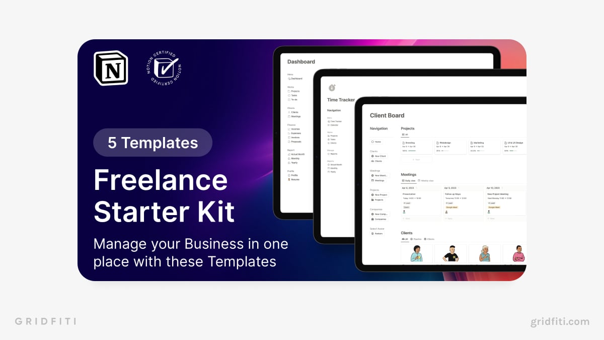 Freelance Starter Kit Notion Template Bundle