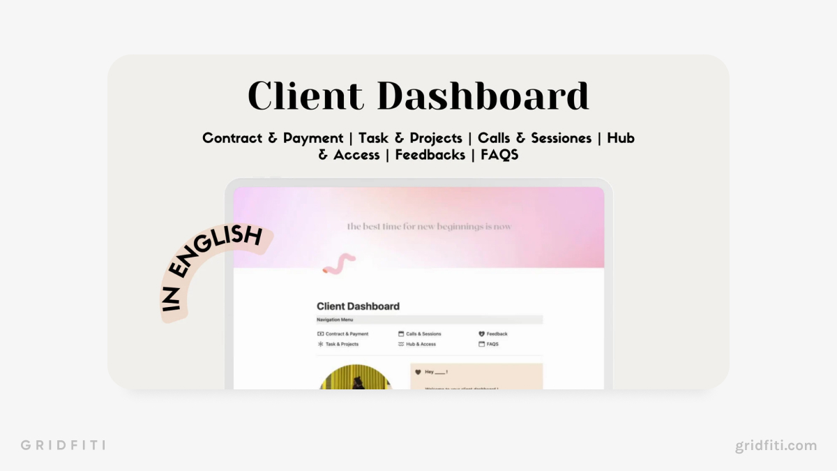 Client Dashboard for Notion