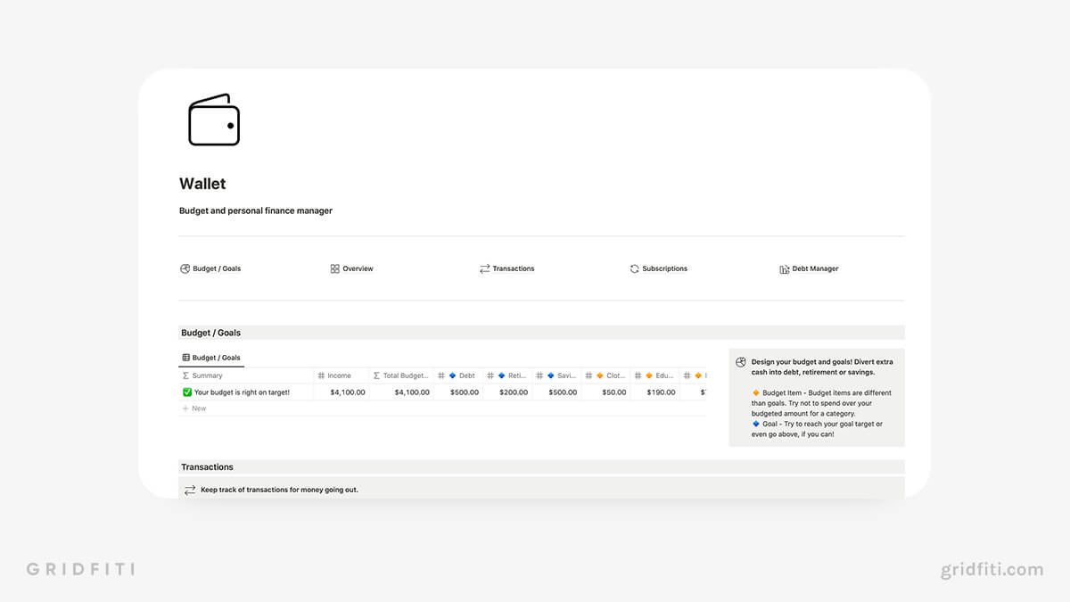 notion finance template