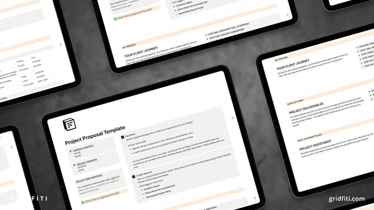 Notion Client Proposal Template for Designers