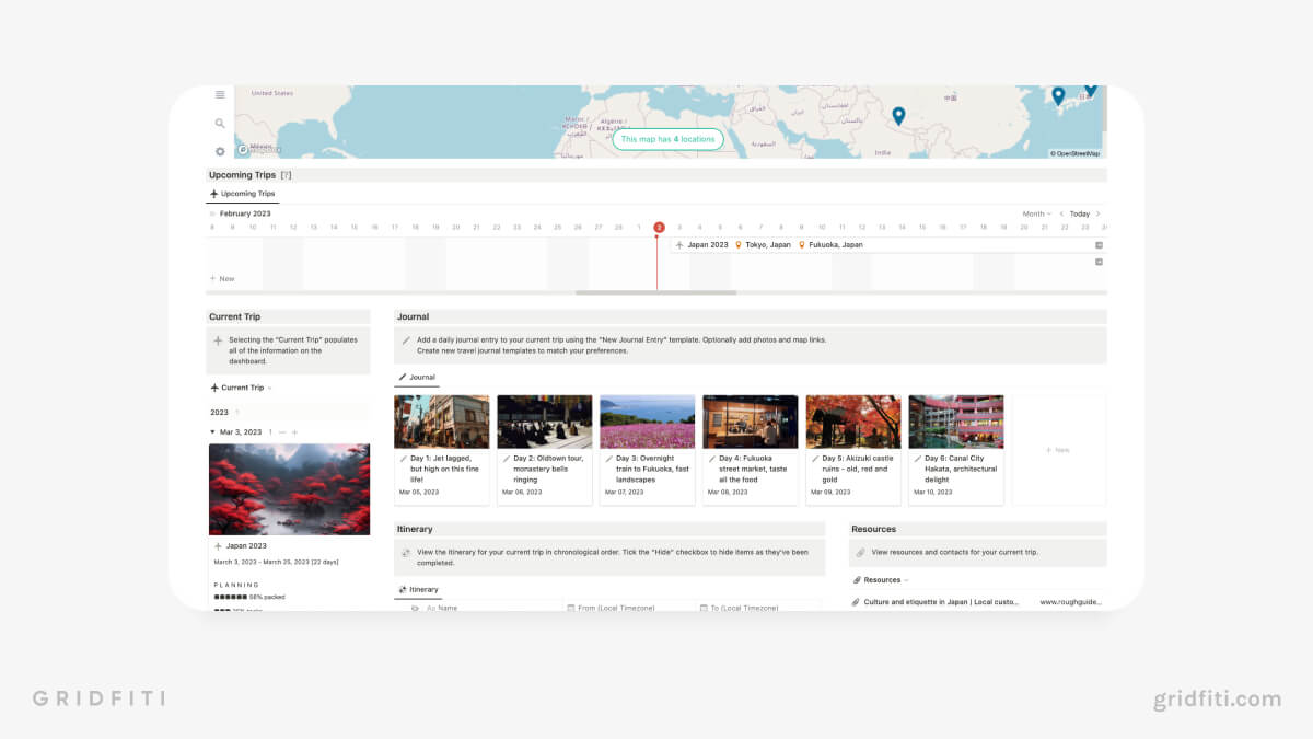 Notion Travel Manager & Documentation System