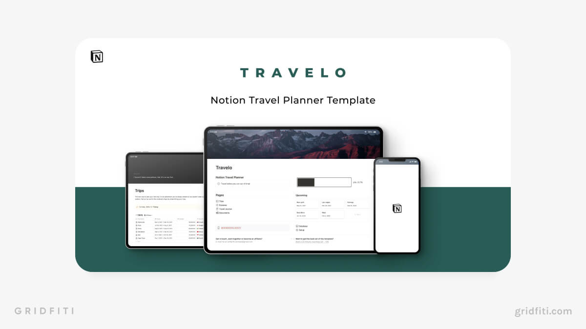 Notion Travel Planner Template