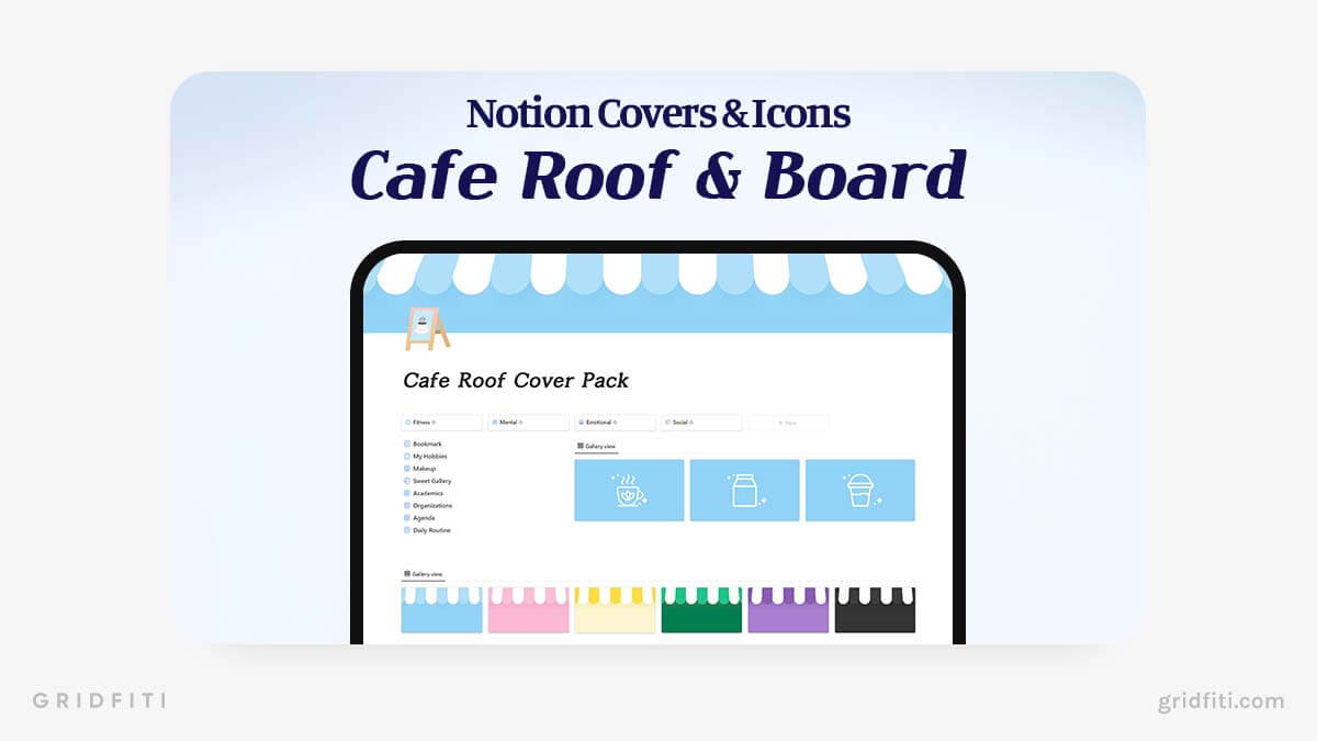 Cafe Roof & Board Notion Covers
