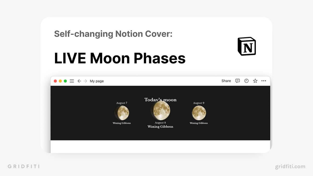 Live Moon Phases Dynamic Notion Cover