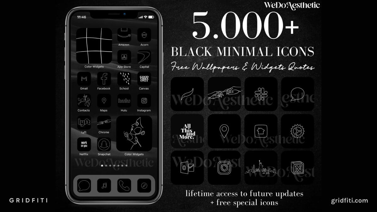 Black Minimalist Icons
