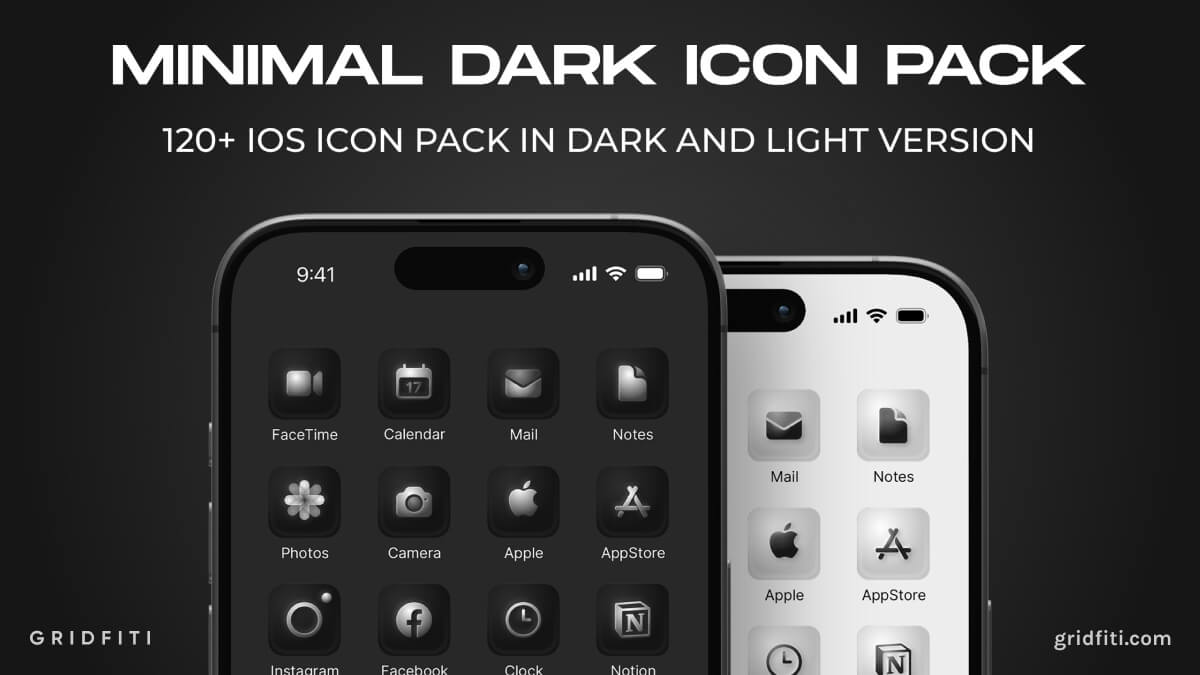 Minimal Dark App Icons