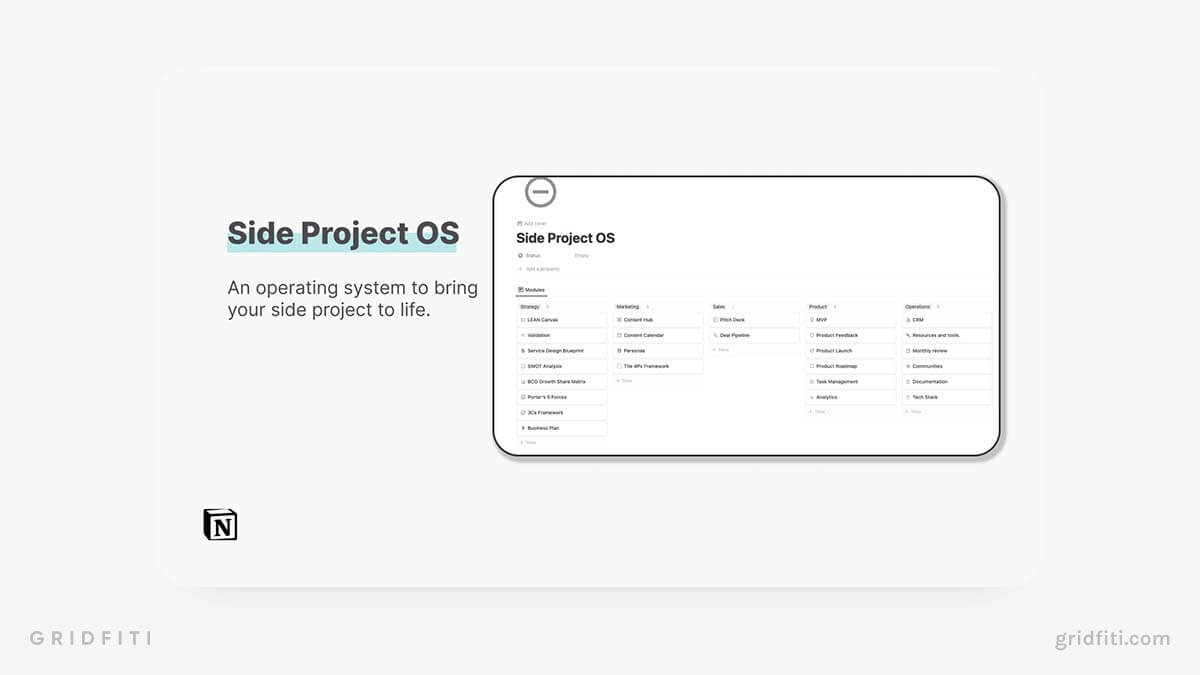 Notion Side Project OS