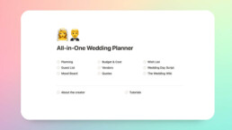 Notion Wedding Planner Templates