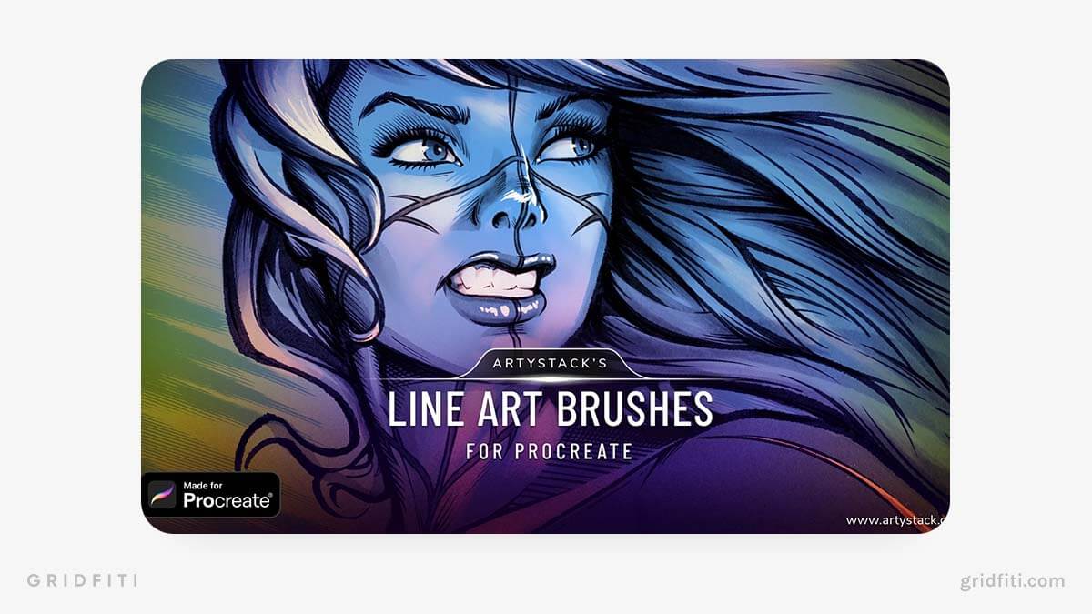 Line Art Brushes for Procreate
