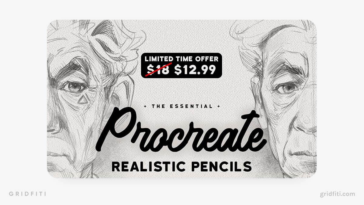Realistic Procreate Pencil Brush Set