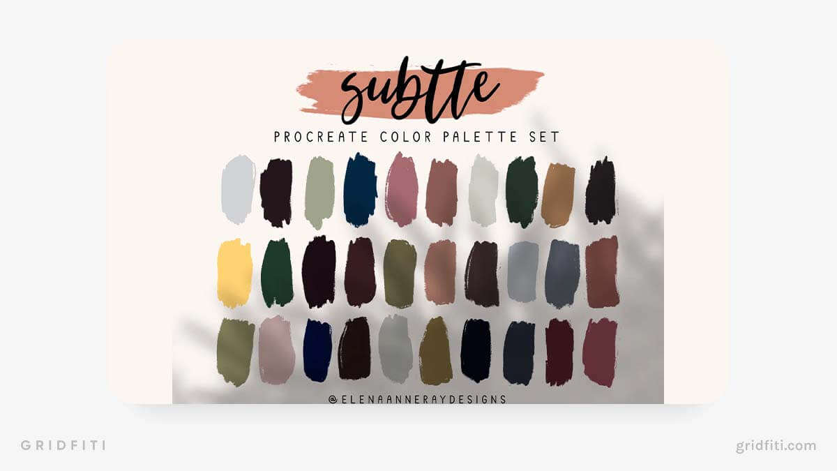 Earthy Boho Color Swatch for Procreate