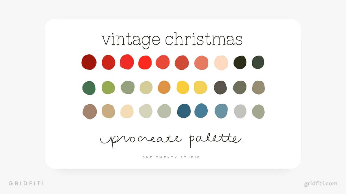 Christmas & Winter Procreate Color Palette