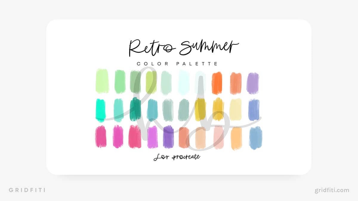 Summer Procreate Color Palettes