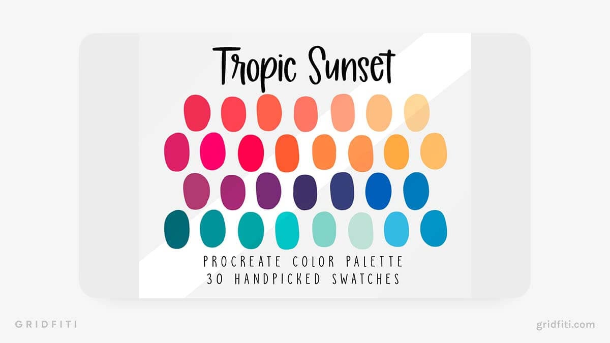 Sunset Procreate Color Palette
