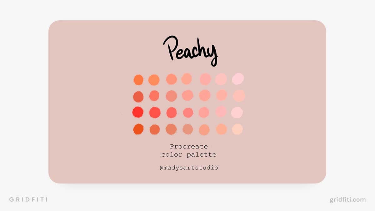 Peach Procreate Color Palette