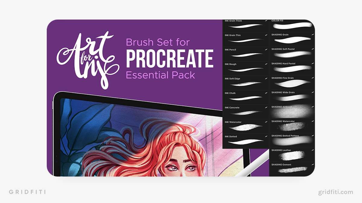 Procreate Essential Pack with Sketch Brushes