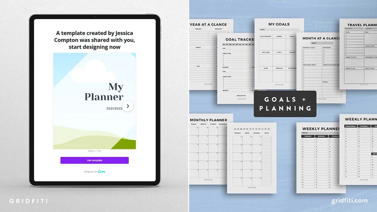 Aesthetic Canva Planner & Journal Templates