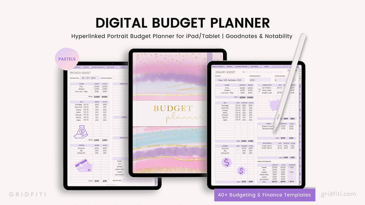 Aesthetic GoodNotes Budget Template