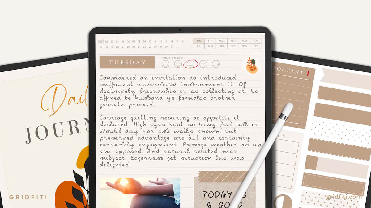 Daily Digital Journal GoodNotes Template