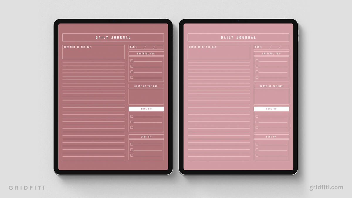 Burst Hearing Impaired Precipice Goodnotes Journal Template 
