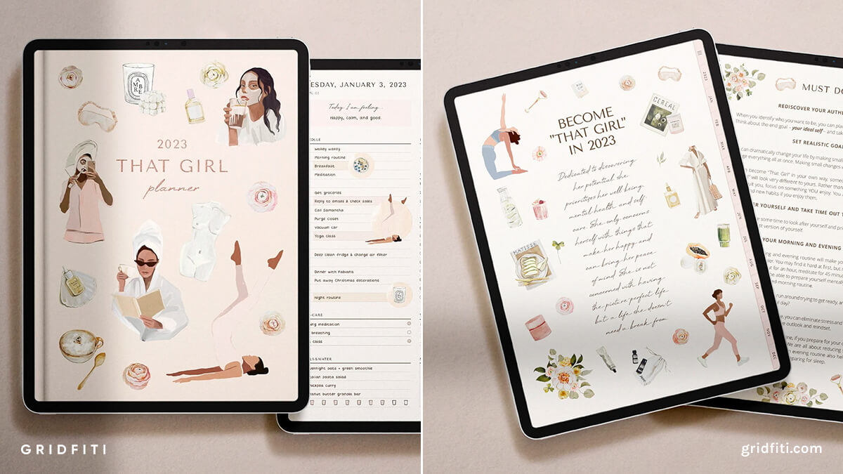 ‘That Girl’ Aesthetic GoodNotes Digital Planner