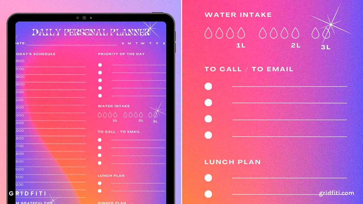 GoodNotes Gradient Daily Digital Planner