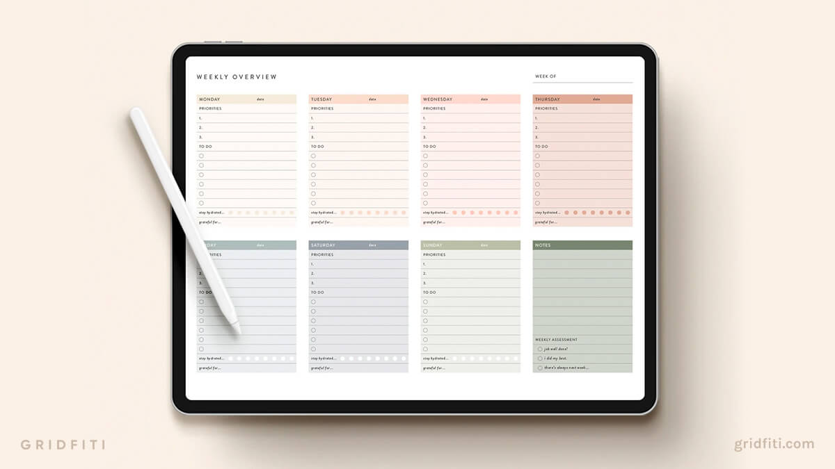 free digital planner templates goodnotes