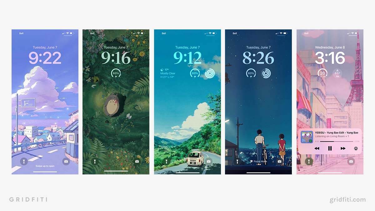 Anime iOS Lock Screen Ideas