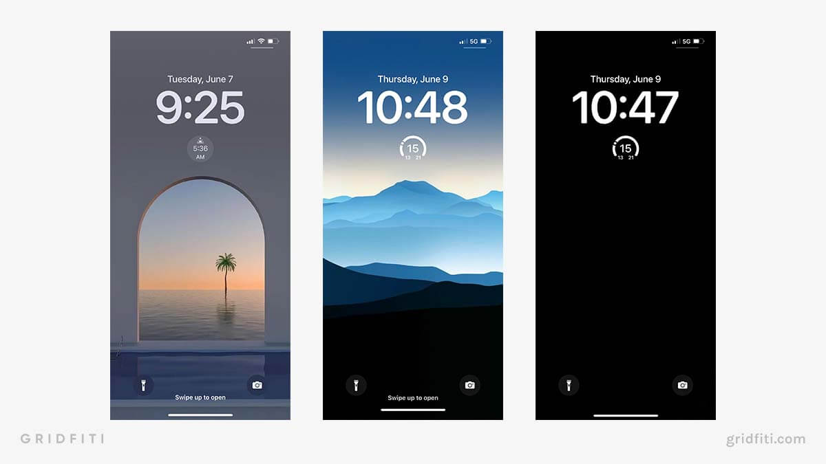 Minimalist iOS Lock Screen Ideas