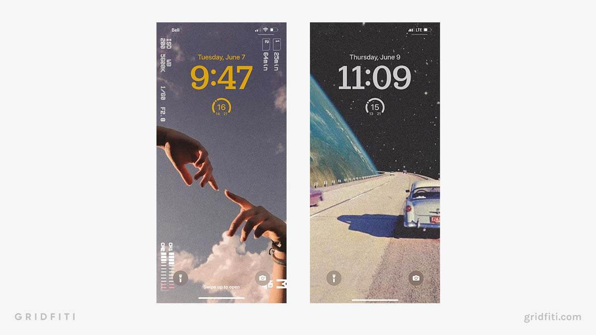 Retro & Vintage iOS Lock Screen Ideas