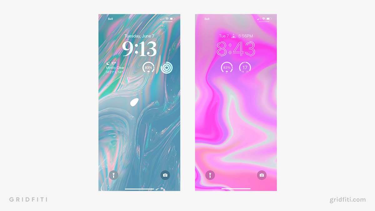 Iridescent/Holographic Lock Screen for iPhone