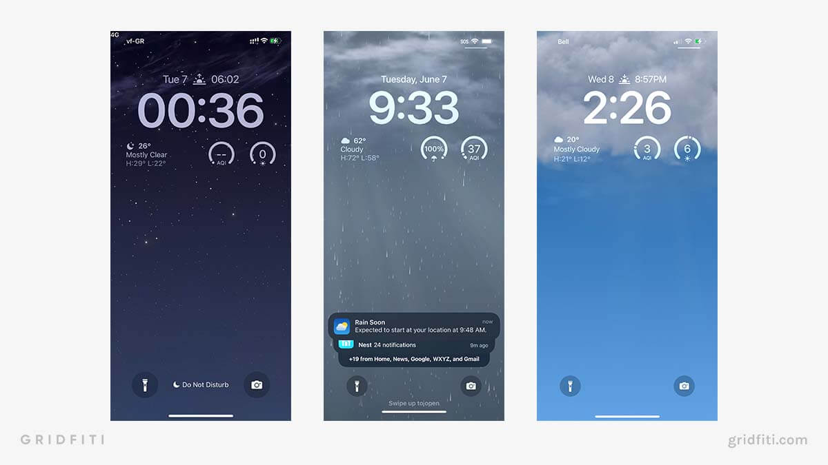 Dynamic Weather iOS Lock Screen