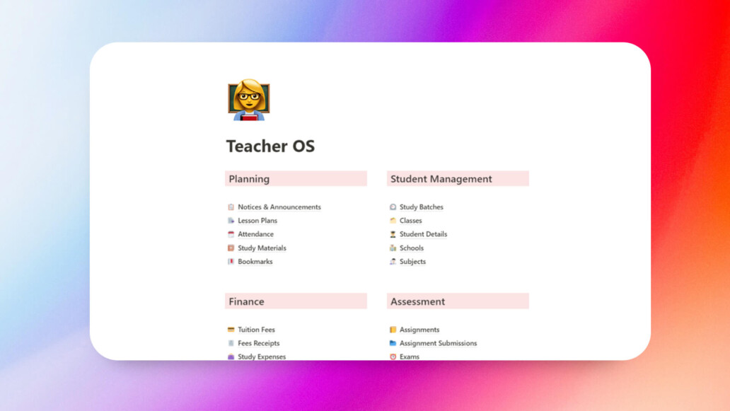 Best Notion Templates for Teachers
