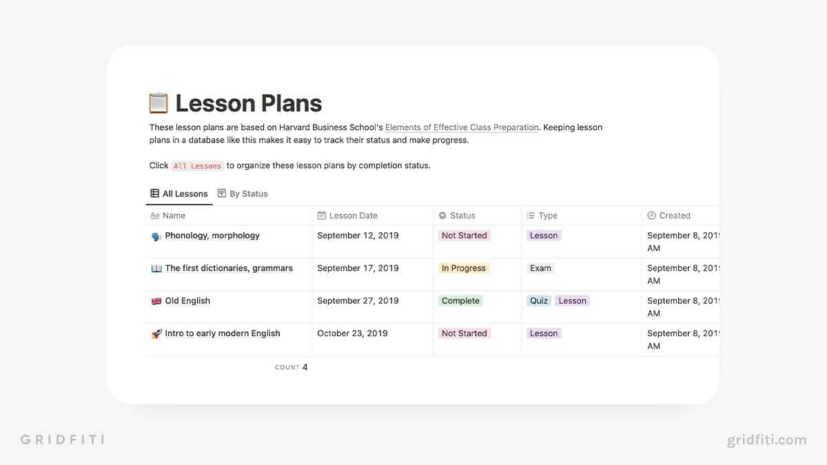 Notion Lesson Plans for Teachers