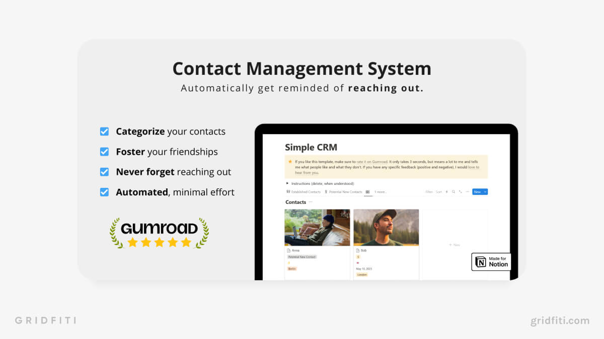Notion Contact Management System