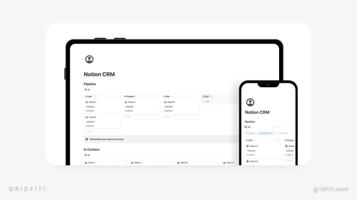 Free CRM Template for Notion