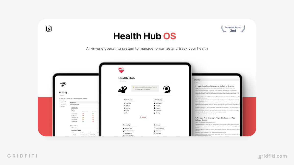 Health Hub OS for Notion
