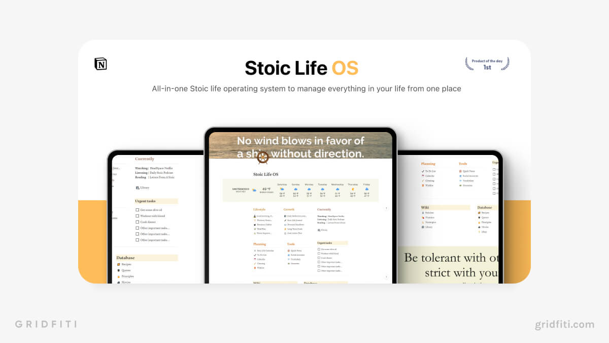 Stoic Life OS Template