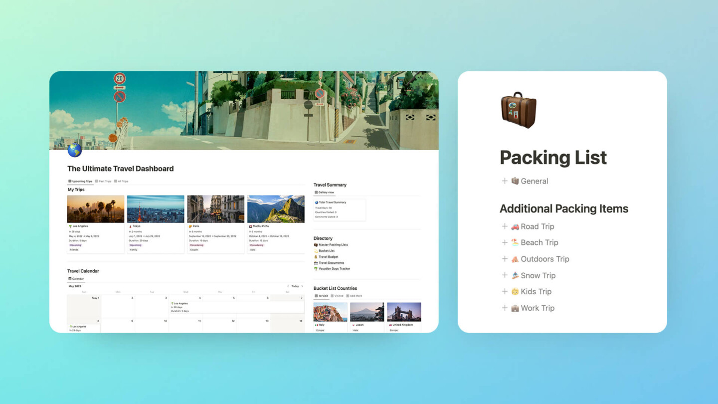 Notion Packing List Templates