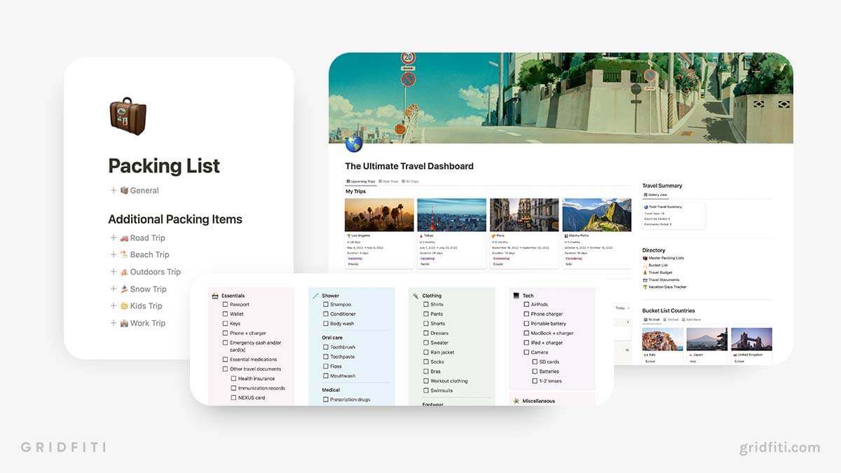 Notion Travel Packing List Template