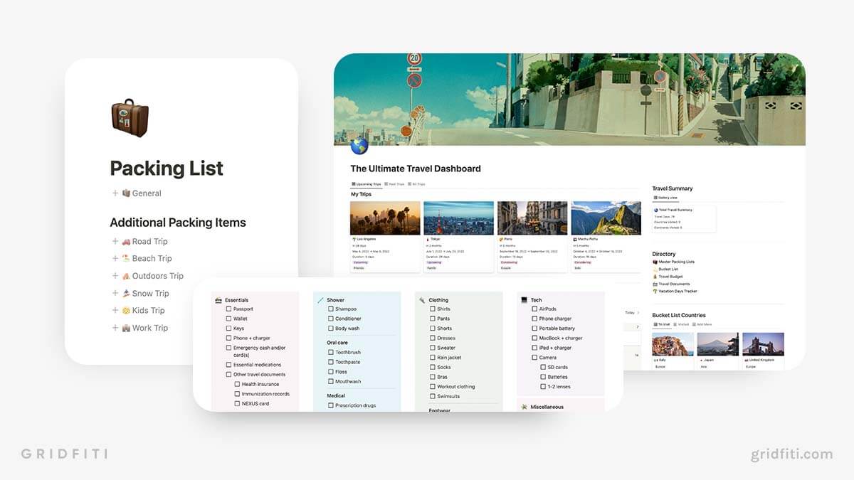 5  Notion Packing List Templates for Your Next Adventure Gridfiti